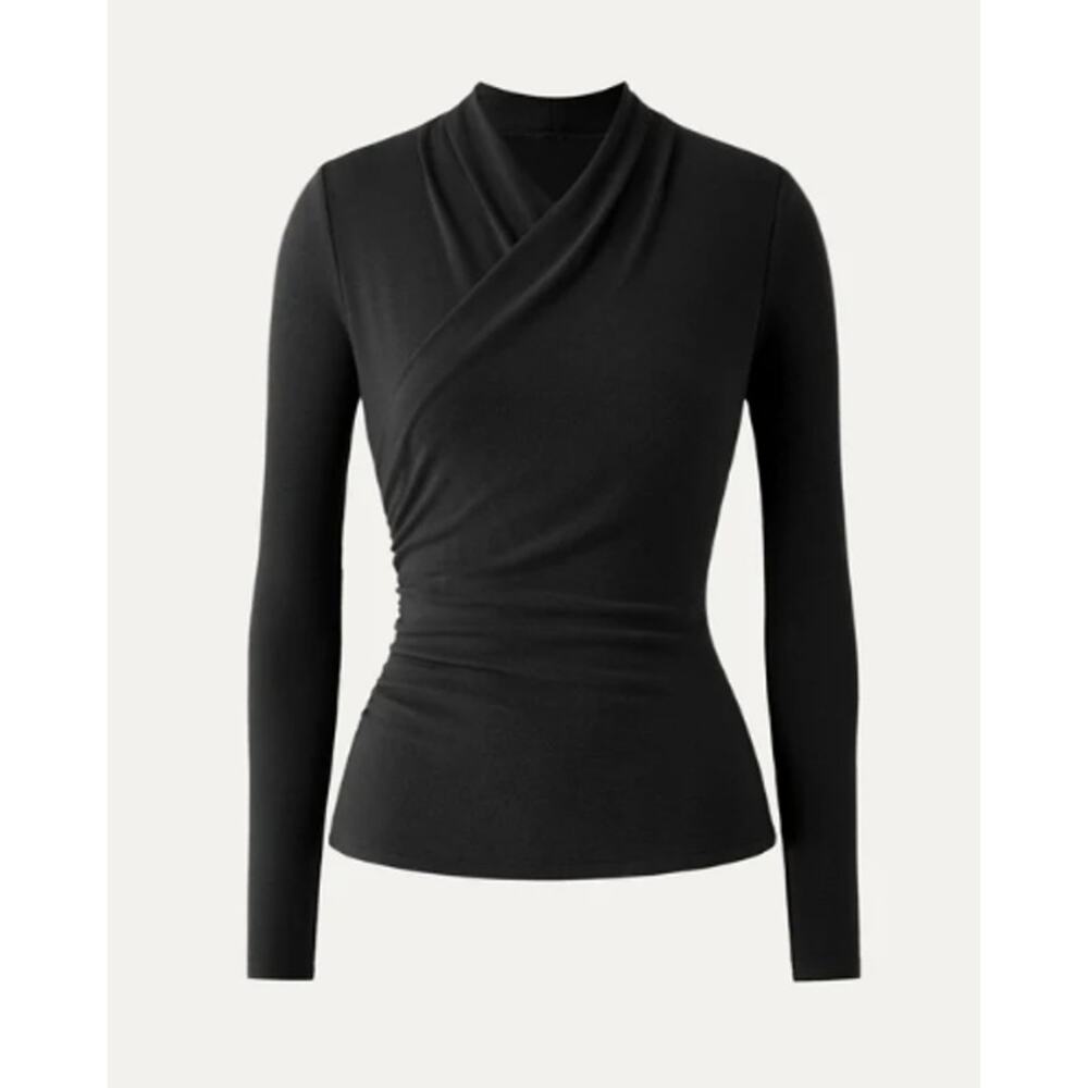 OGL Surplice Top Crossover Eco Mousse Lite Warm Black Size Small NEW